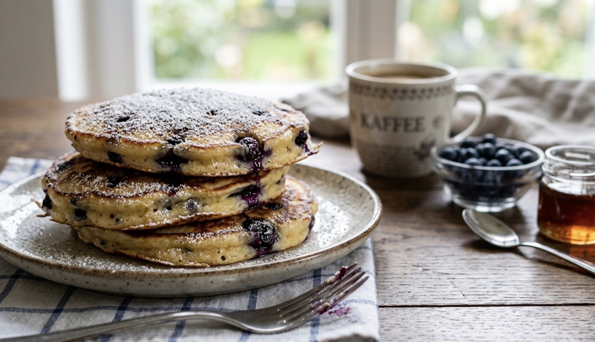 Blaubeerpfannkuchen (tortitas alemanas)