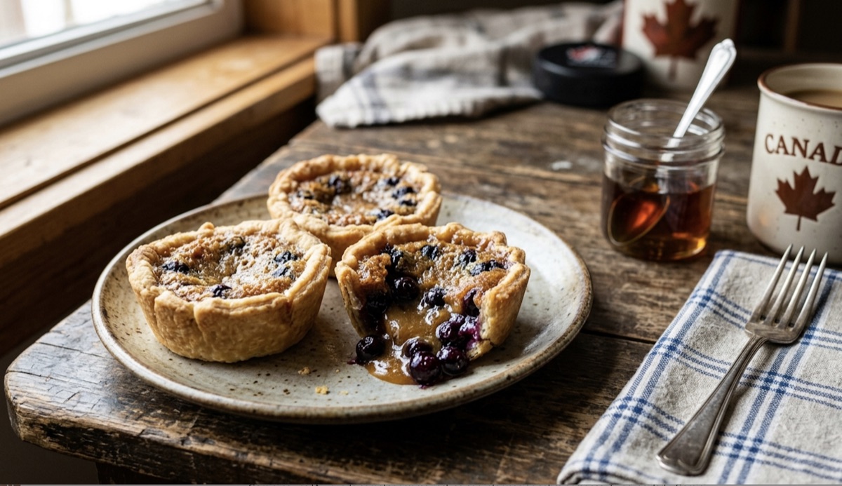 Butter tarts de arándanos