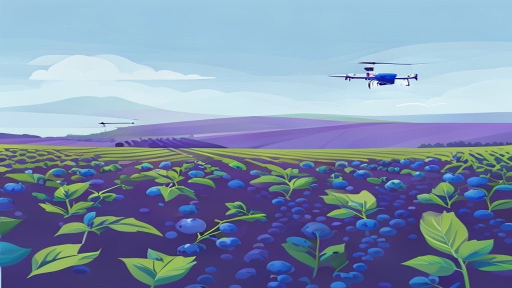 Drones y sensores IoT revolutionan las plantaciones de arándanos en Galicia