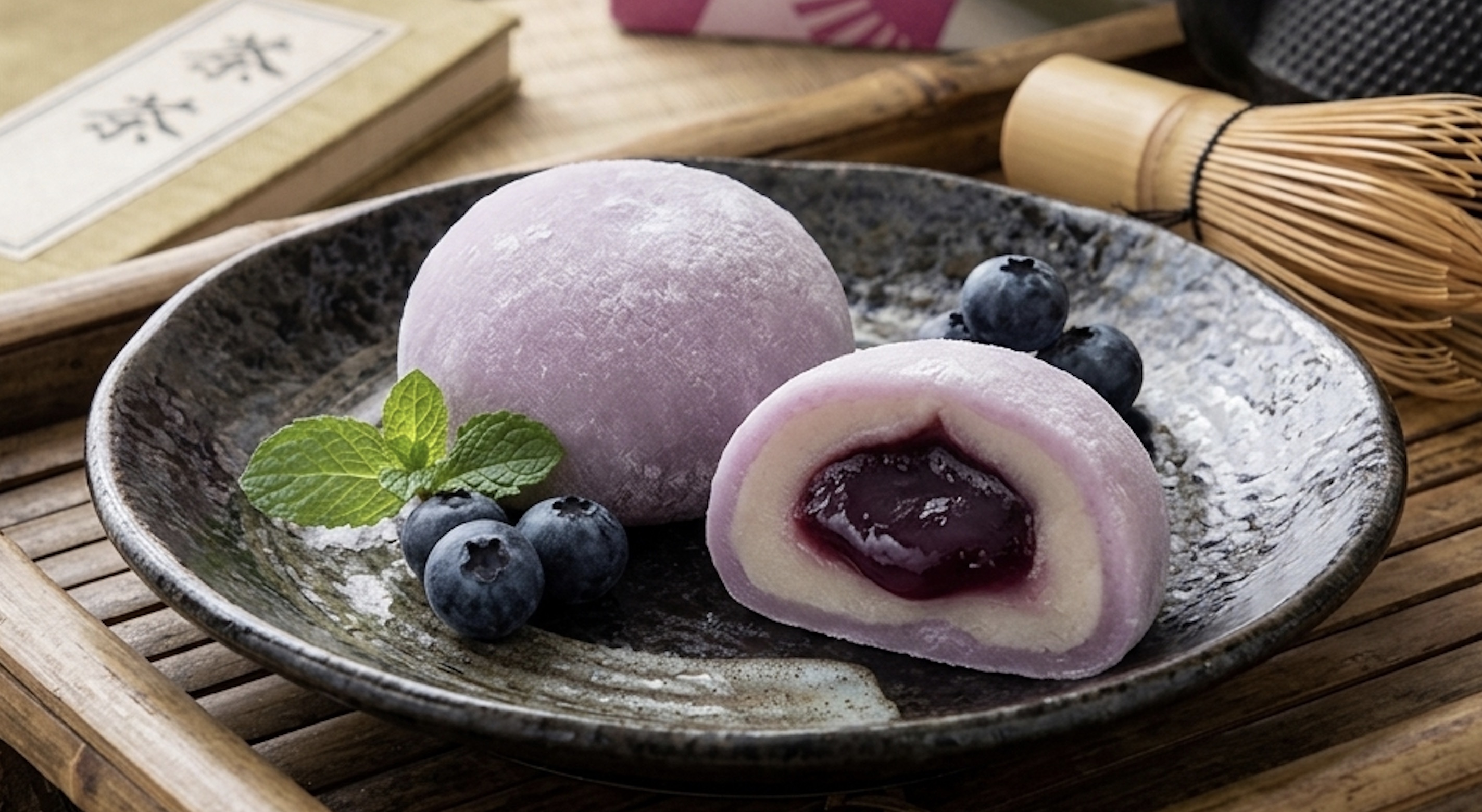 Daifuku mochi de arándanos