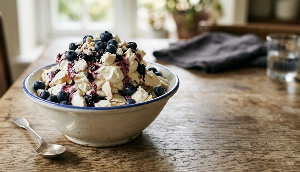 Eton mess de arándanos