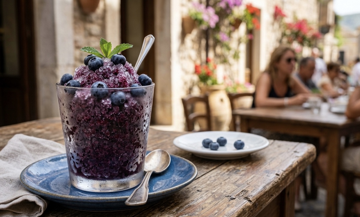 Granita di mirtilli