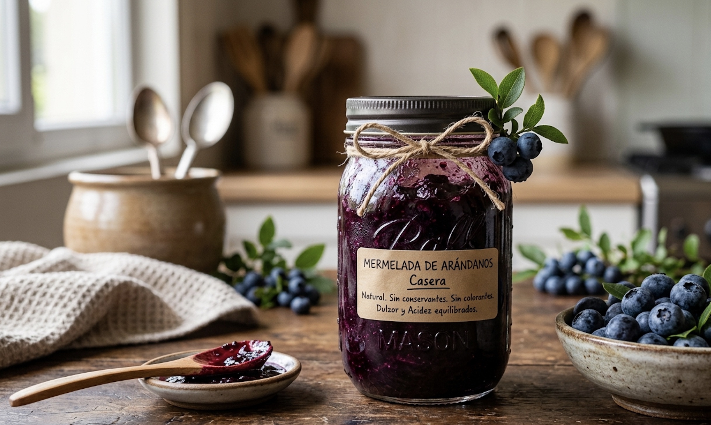Mermelada casera de arándanos