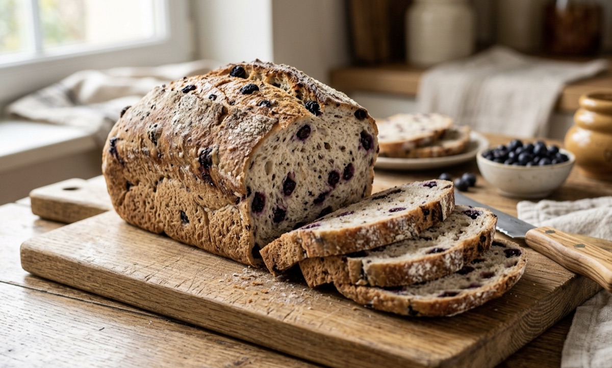 Pan de molde con arándanos secos