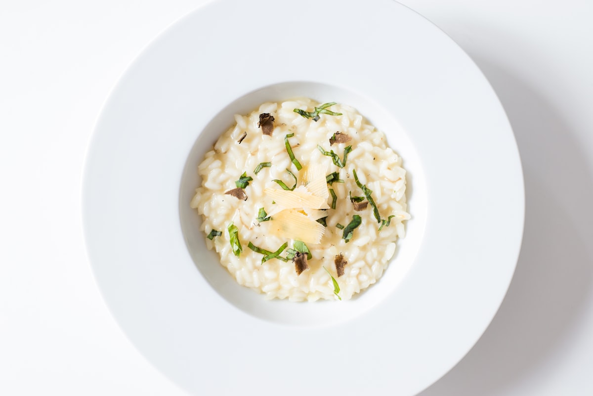 Risotto de arándanos con vino blanco