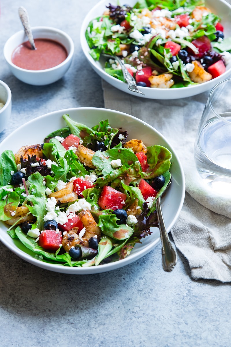 Ensalada de espinacas y arándanos