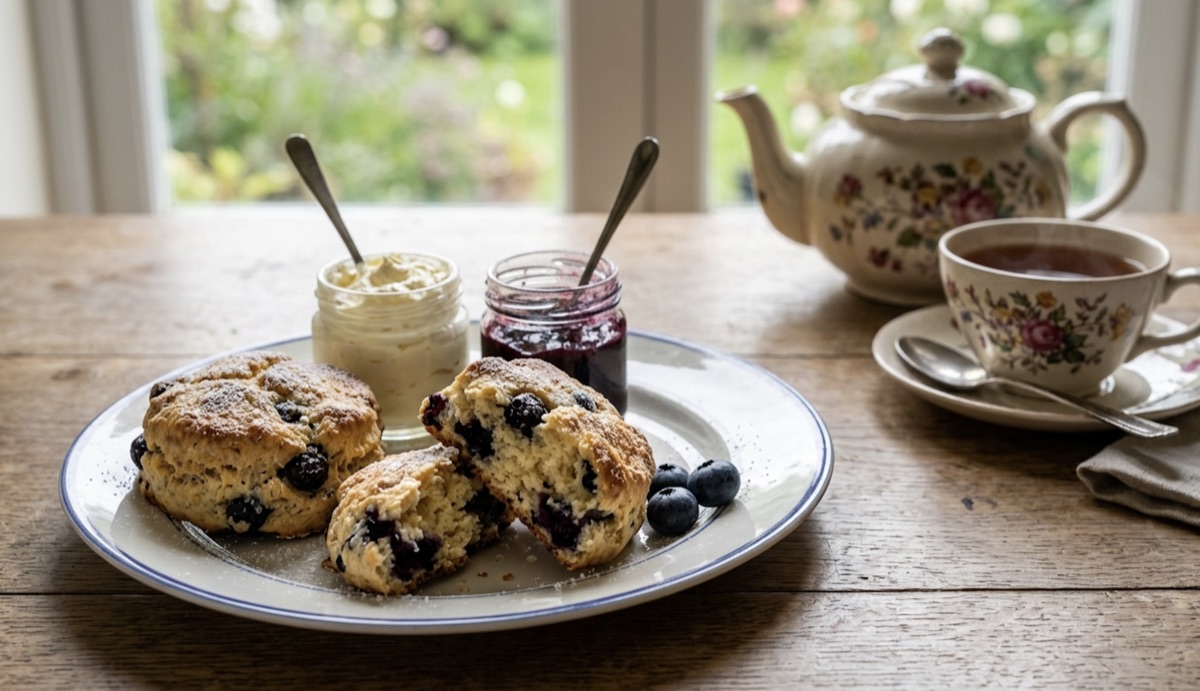 Scones con arándanos al estilo inglés