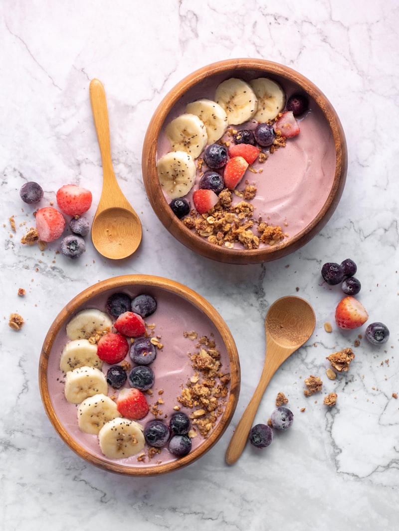 Smoothie bowl de arándanos