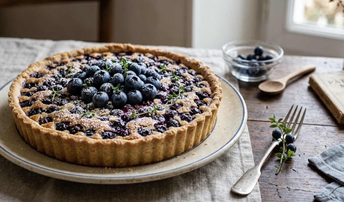 Tarte sablée de arándanos al estilo francés